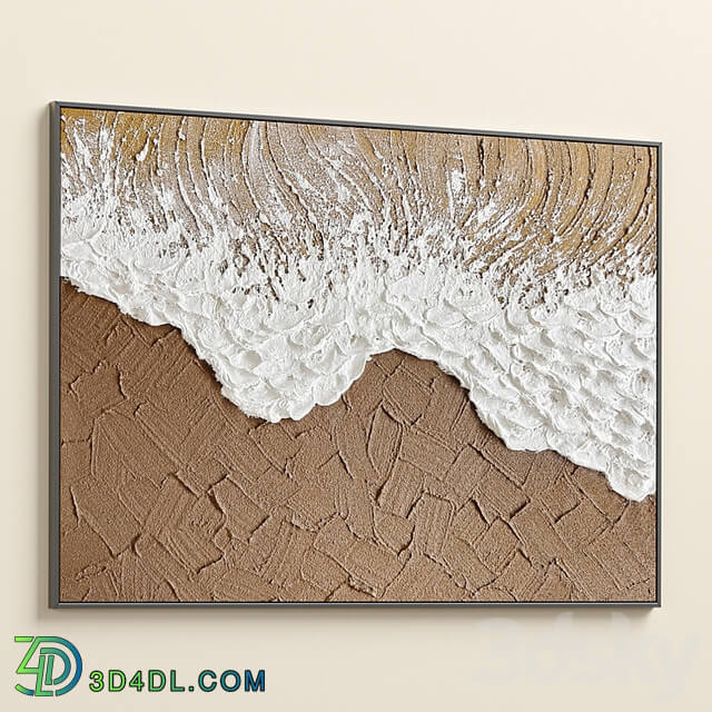 Large Panoramic Relief Plaster Wall Art C 837