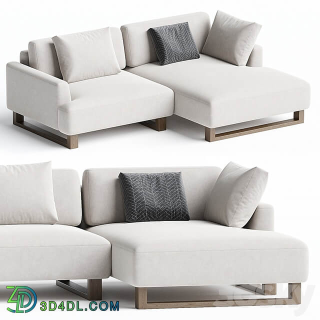 Onte Corner sofa Bucle White