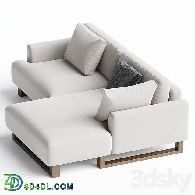 Onte Corner sofa Bucle White