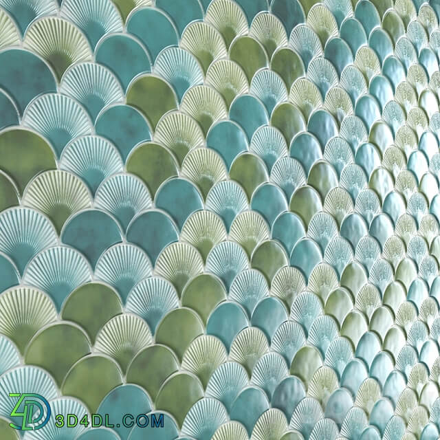 Radial Fish Scale Tiles