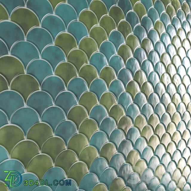 Radial Fish Scale Tiles