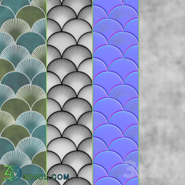 Radial Fish Scale Tiles