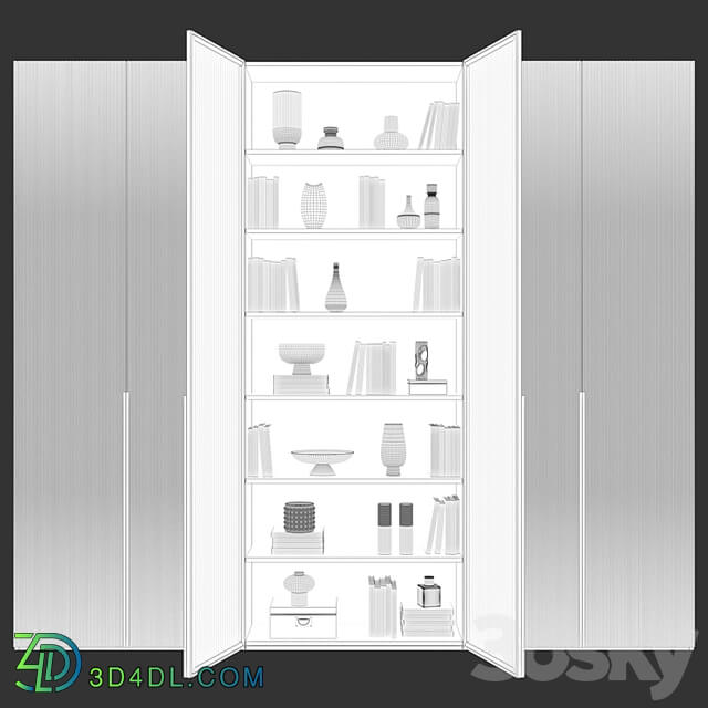 Modular cabinets in modern style 81