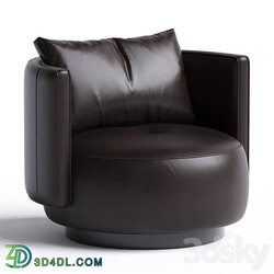 TORII BOLD | Leather armchair by Minotti 