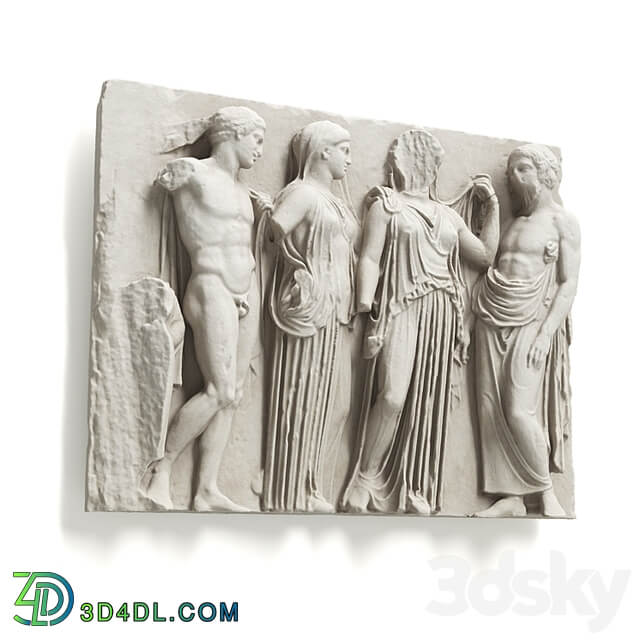 Greek Attic relief wall panel