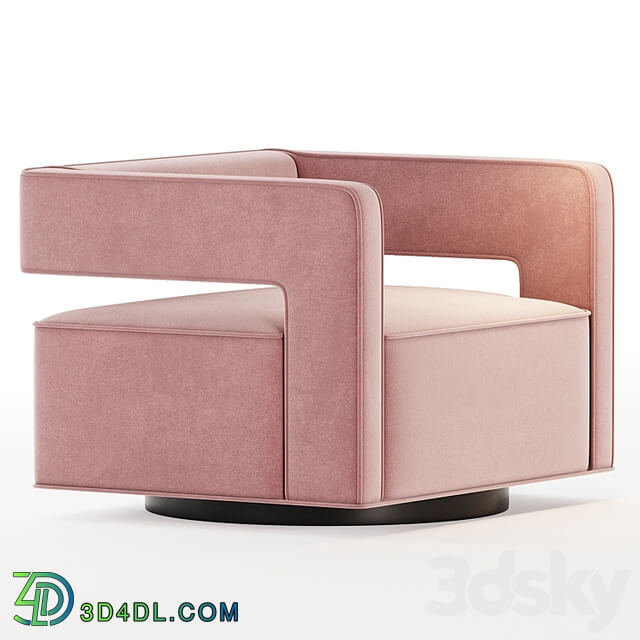 Booth Performance Velvet Swivel Armchair