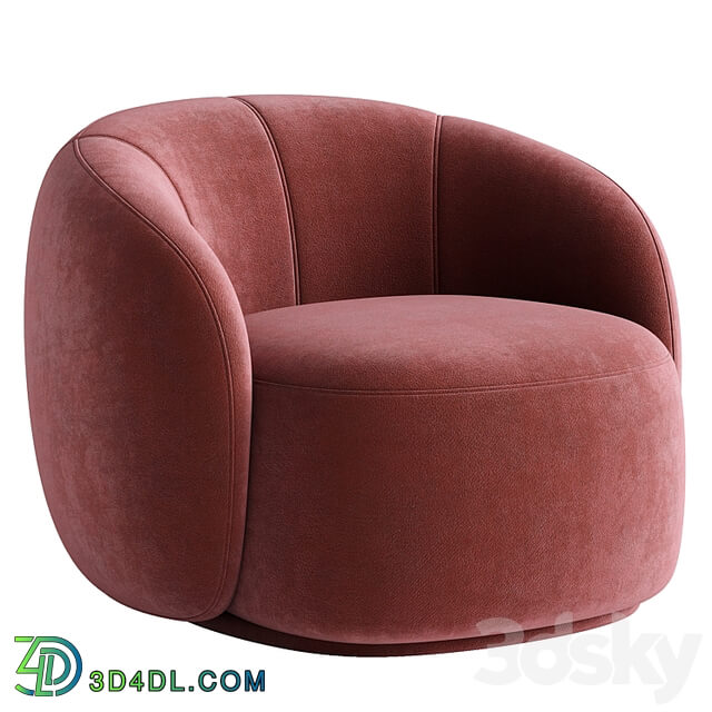 Curved Lounge Chair Merlot