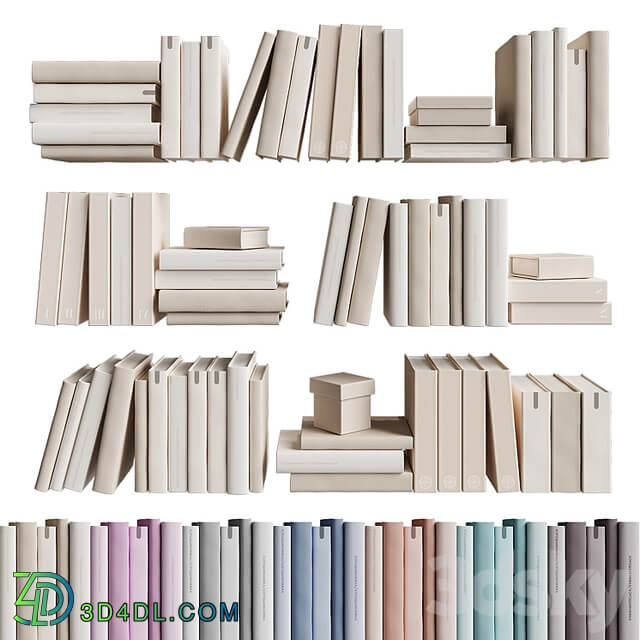 7colors monochrome books set