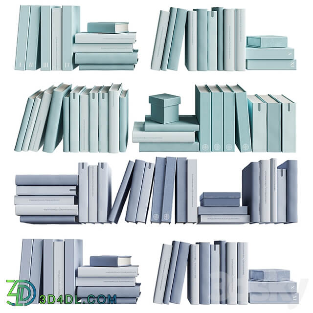 7colors monochrome books set