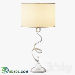 Nickel Swirl Table Lamp 