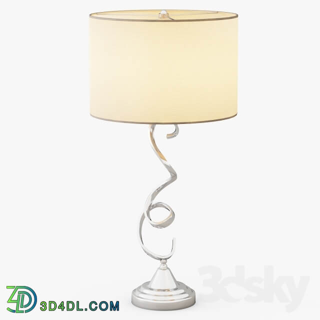 Nickel Swirl Table Lamp