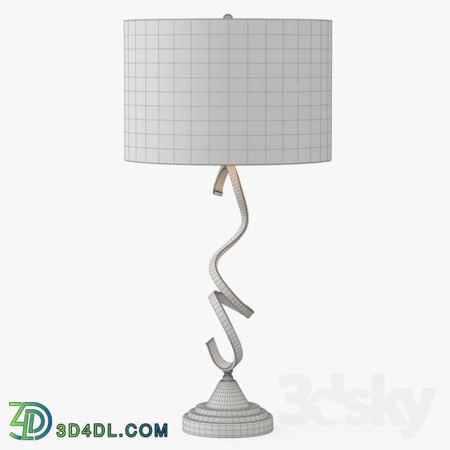 Nickel Swirl Table Lamp