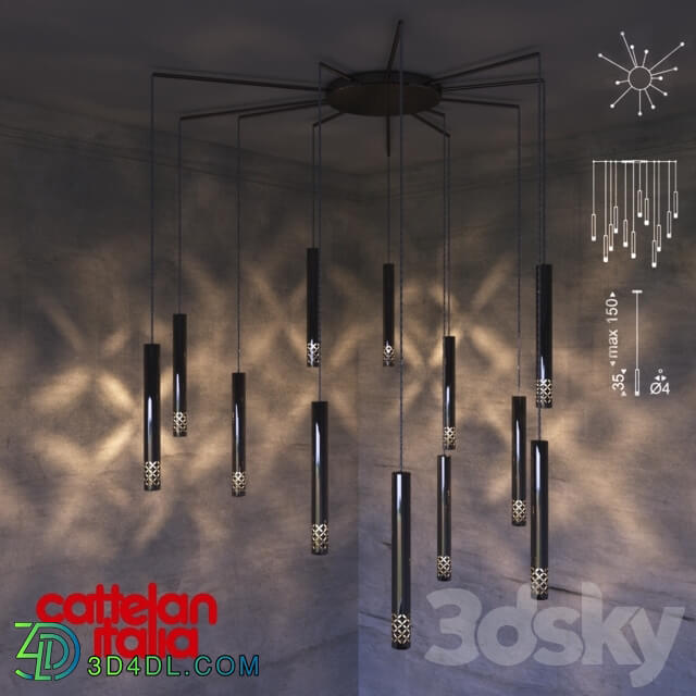 Cattelan Stilo Pendant light 3D Models