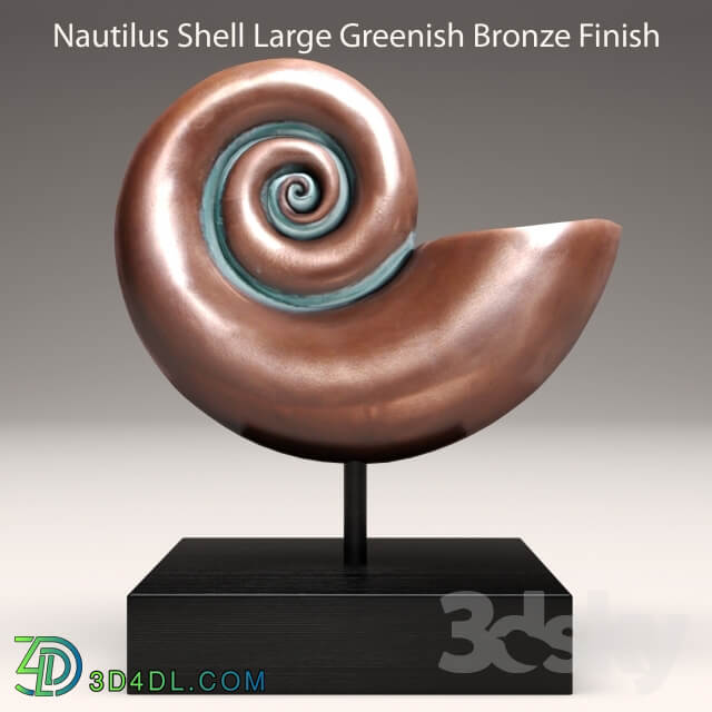 Nautilus Shell Bronze figurine patina copper ammonite decor shell Other decorative objects 3D Models