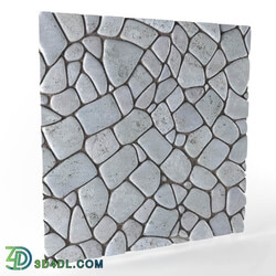 Stone wall 1200 1200mm Other 3D Models 