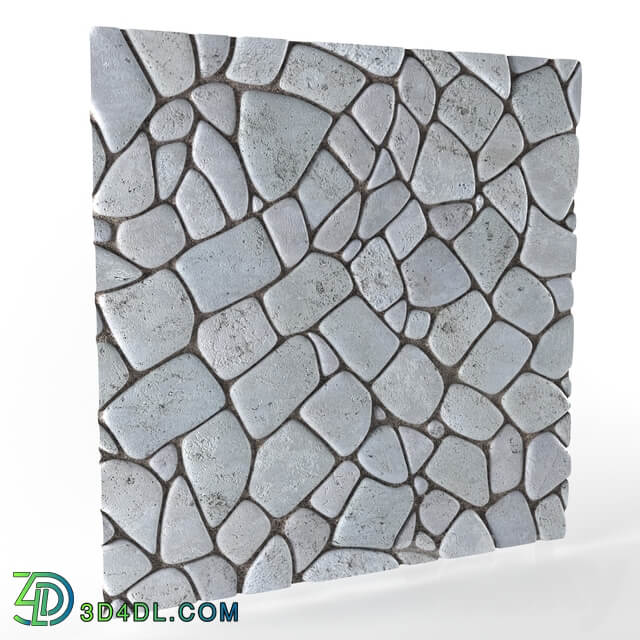 Stone wall 1200 1200mm Other 3D Models