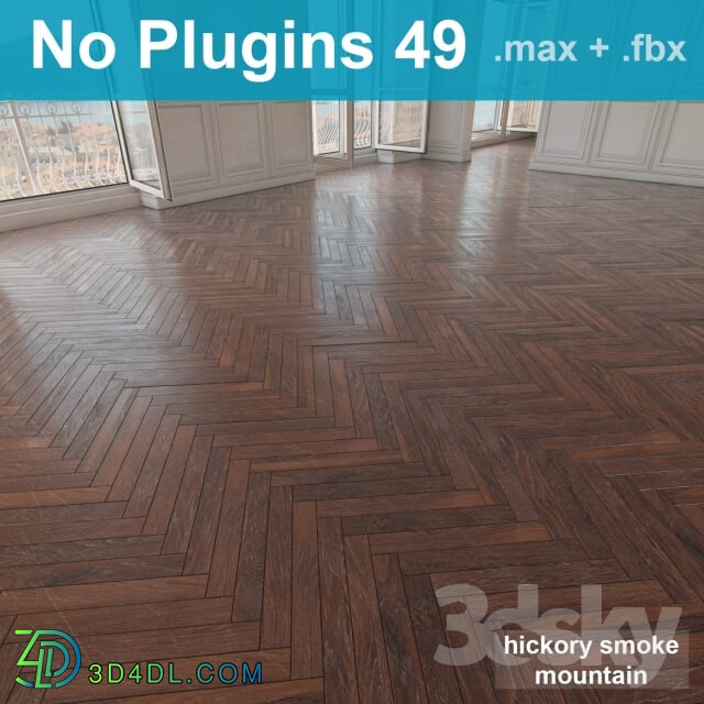 Wood Herringbone parquet scratched 49 without the use of plug ins 