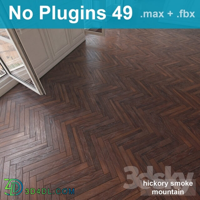 Wood Herringbone parquet scratched 49 without the use of plug ins 