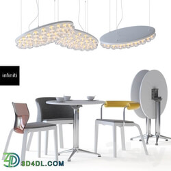 Table Chair Infiniti bi series 3 POD Moooi Prop Light 