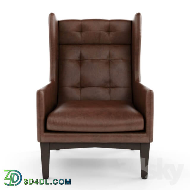 West Elm James Harrison Wing Chair Leather