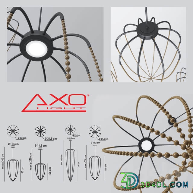 AXOLIGHT factory chandelier ALYSOID Pendant light 3D Models