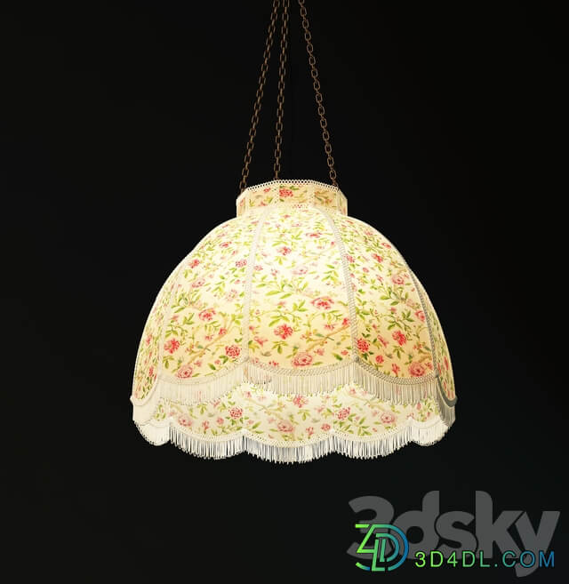 Retro hanging lamp Pendant light 3D Models