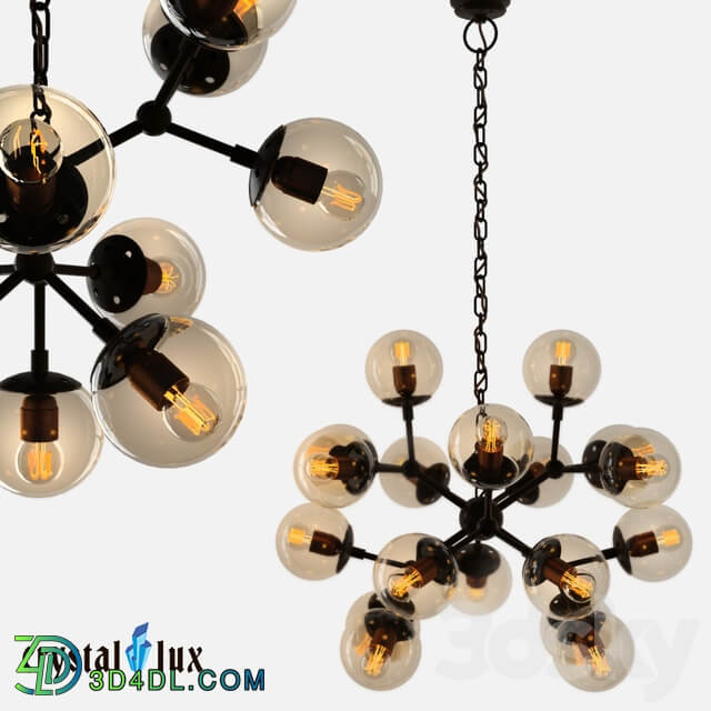 Chandelier Crystal Lux Medea Pendant light 3D Models