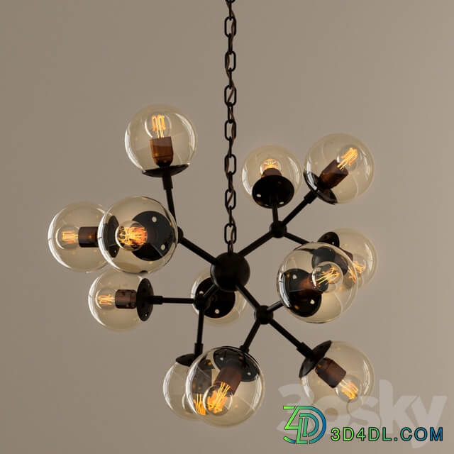 Chandelier Crystal Lux Medea Pendant light 3D Models