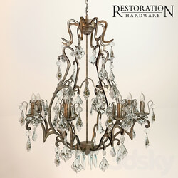 Florian Mercury Glass Chandelier Pendant light 3D Models 