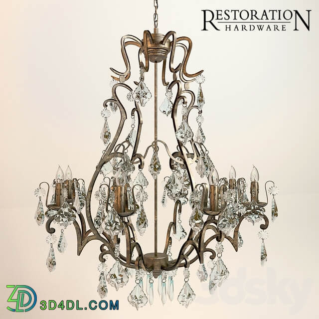 Florian Mercury Glass Chandelier Pendant light 3D Models