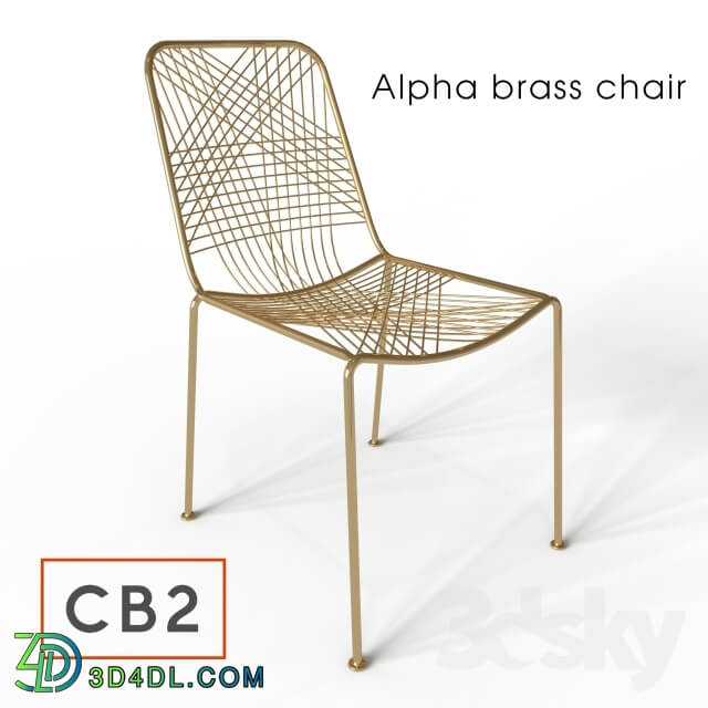 CB2 Alpha brass chair