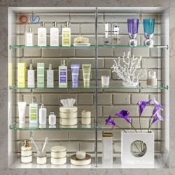 Accessories decor and cosmetics for bathroom set 4 