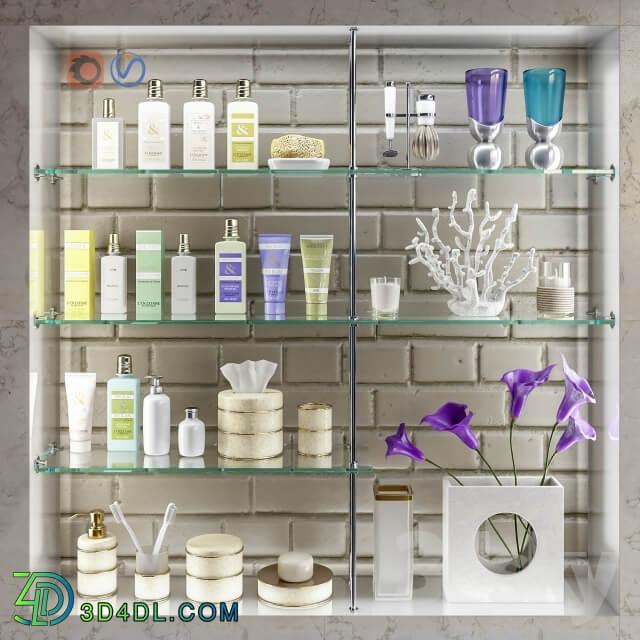 Accessories decor and cosmetics for bathroom set 4