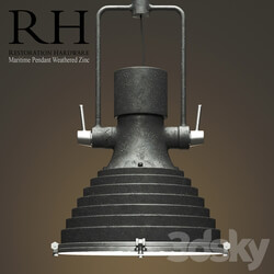 RH Maritime Pendant Weather Zinc Pendant light 3D Models 