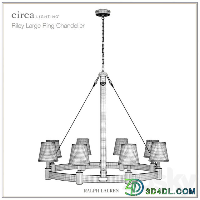 Riley Large Ring Chandelier by RALPH LAUREN Pendant light 3D Models