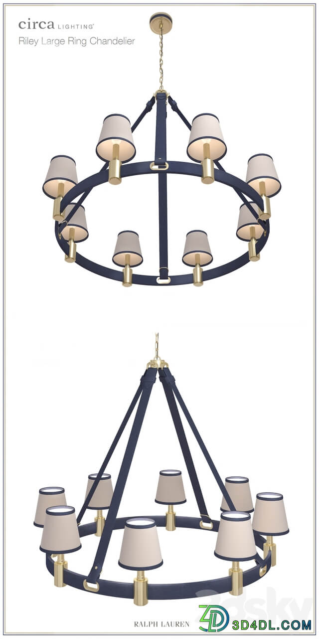 Riley Large Ring Chandelier by RALPH LAUREN Pendant light 3D Models