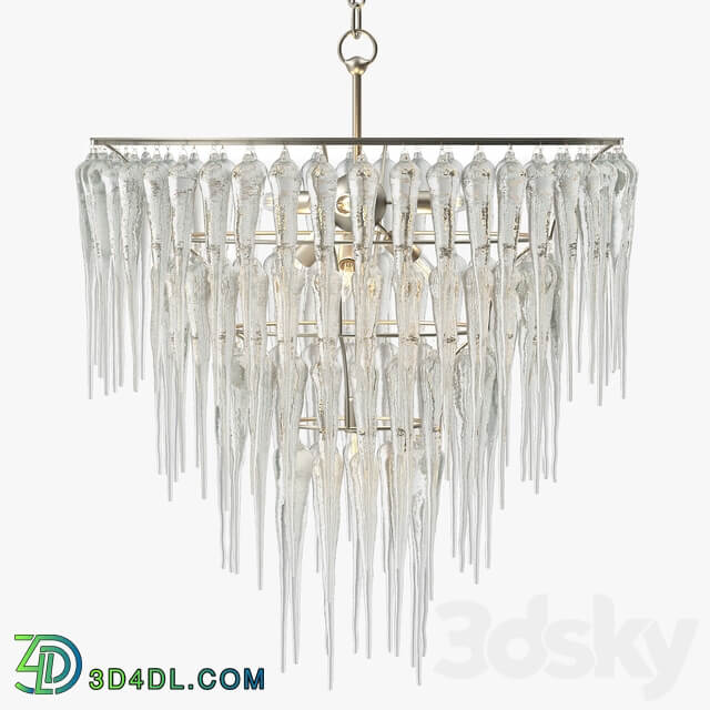 Currey and Company Icecap Chandelier Pendant light 3D Models