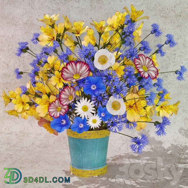 Bouquet of flowers 3D Models