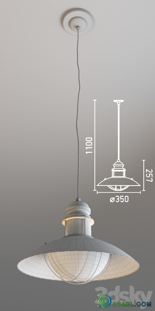 Faro Winch Pendant light 3D Models