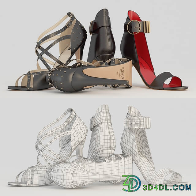 Women 39 s shoes Footwear 3D Models