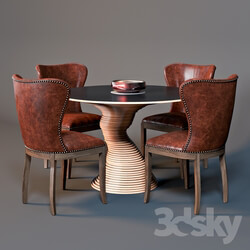 Table Chair Chair Wingback and table Stack 50 