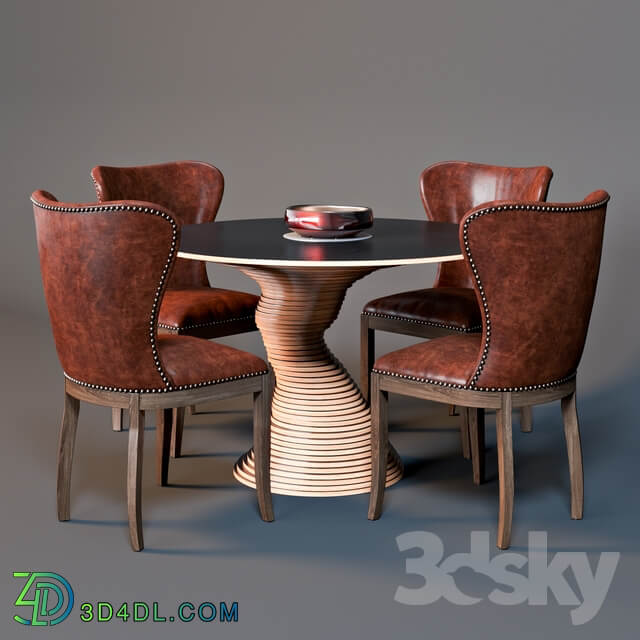 Table Chair Chair Wingback and table Stack 50