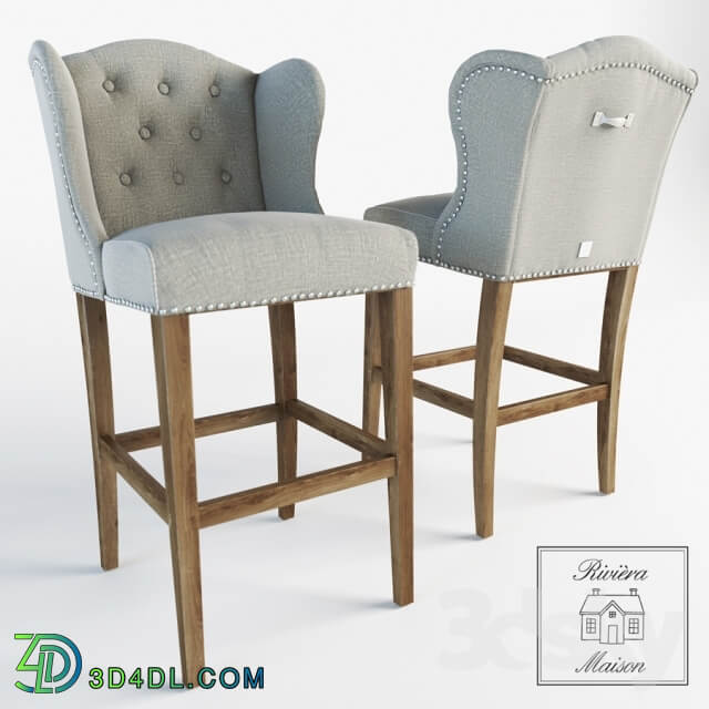 BAR STOOL KEITH LOWBACK RIVIERA MAISON 