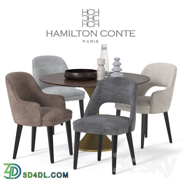 Table Chair Hamilton Conte Dining Set