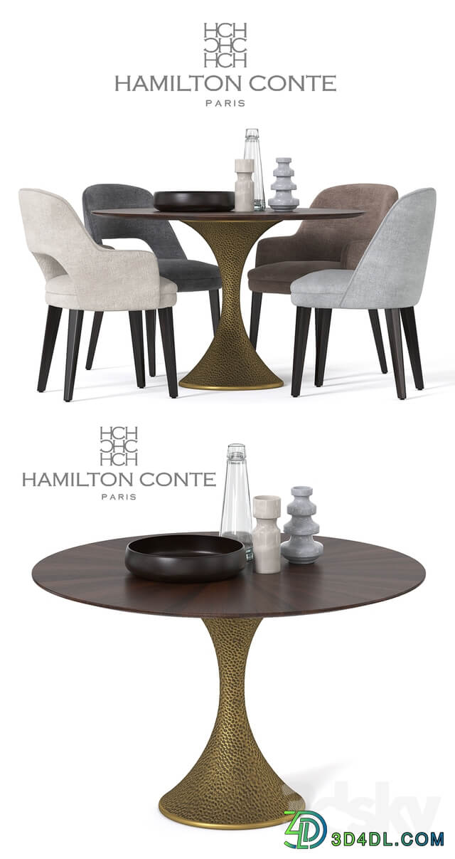 Table Chair Hamilton Conte Dining Set