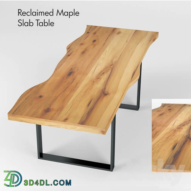 Reclaimed Maple Slab Table