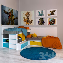 Double bed for children 