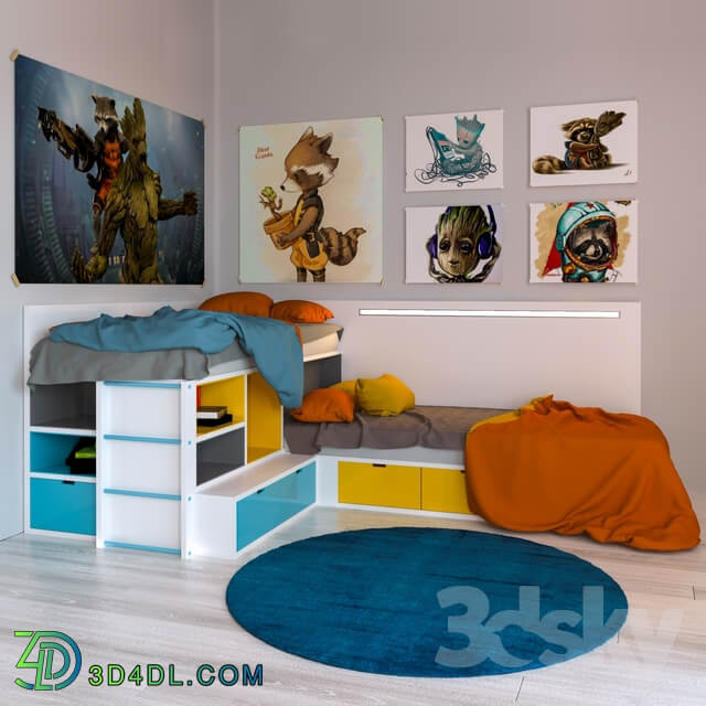 Double bed for children