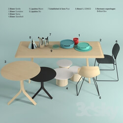 Table Chair Collection of furniture decor  