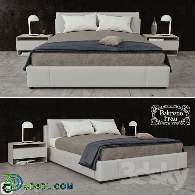 Bed Poltrona Frau Massimosistema Leather Back